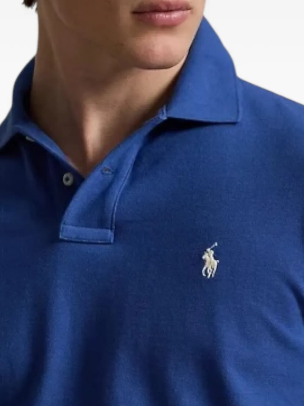 Polo Ralph Lauren Poloshirt met geborduurd logo en korte mouwen Blauw