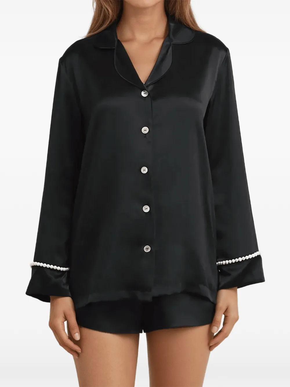 Gilda & Pearl Pyjama met parels Zwart