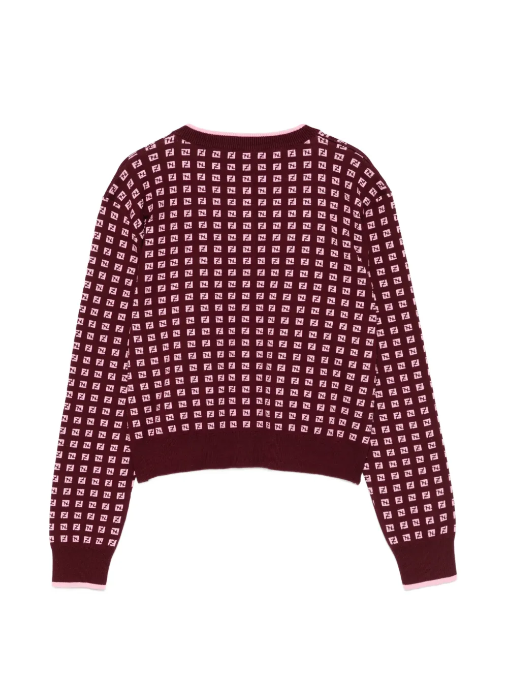  Fendi Kids Fff-pattern Cardigan - Red 