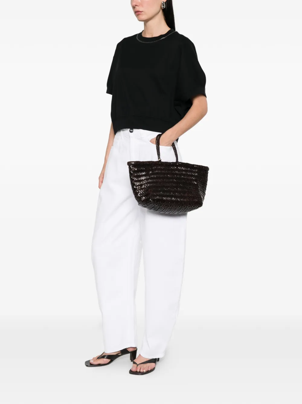 Brunello Cucinelli Top met ronde hals Zwart