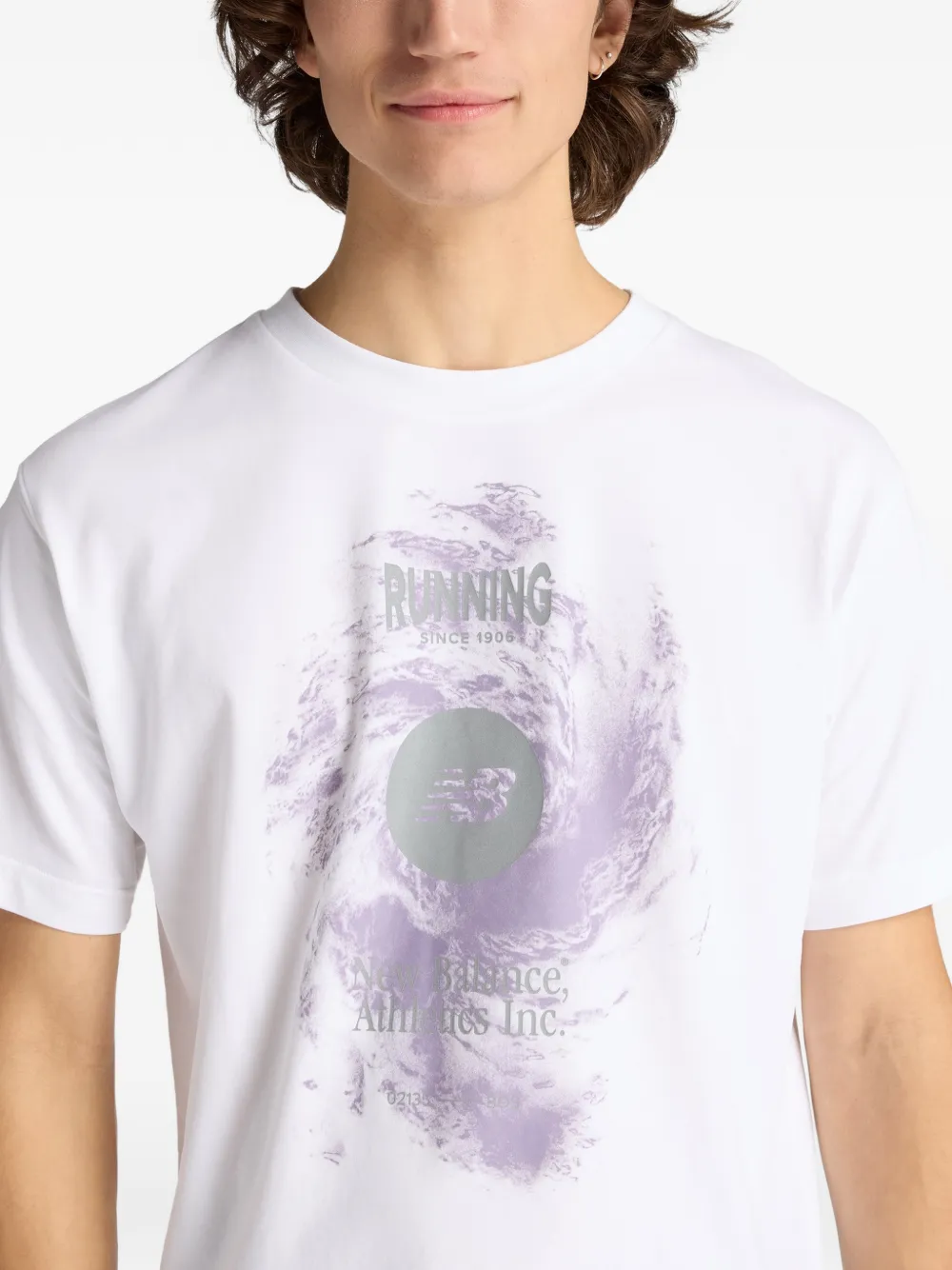 New Balance Vortex T-shirt met grafische print Wit