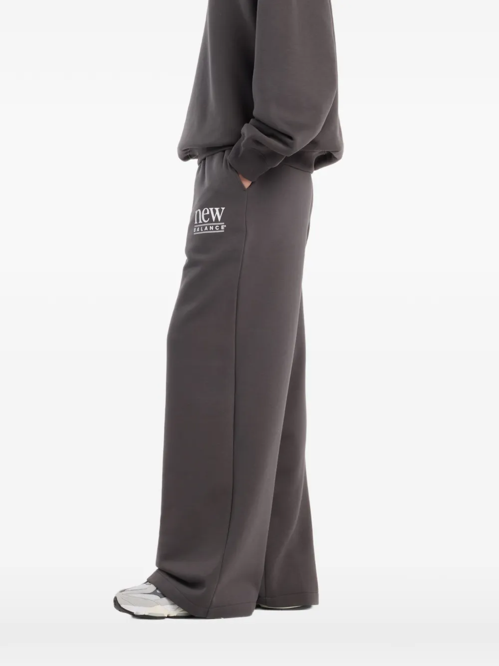 New Balance Fleece broek met trekkoord Grijs