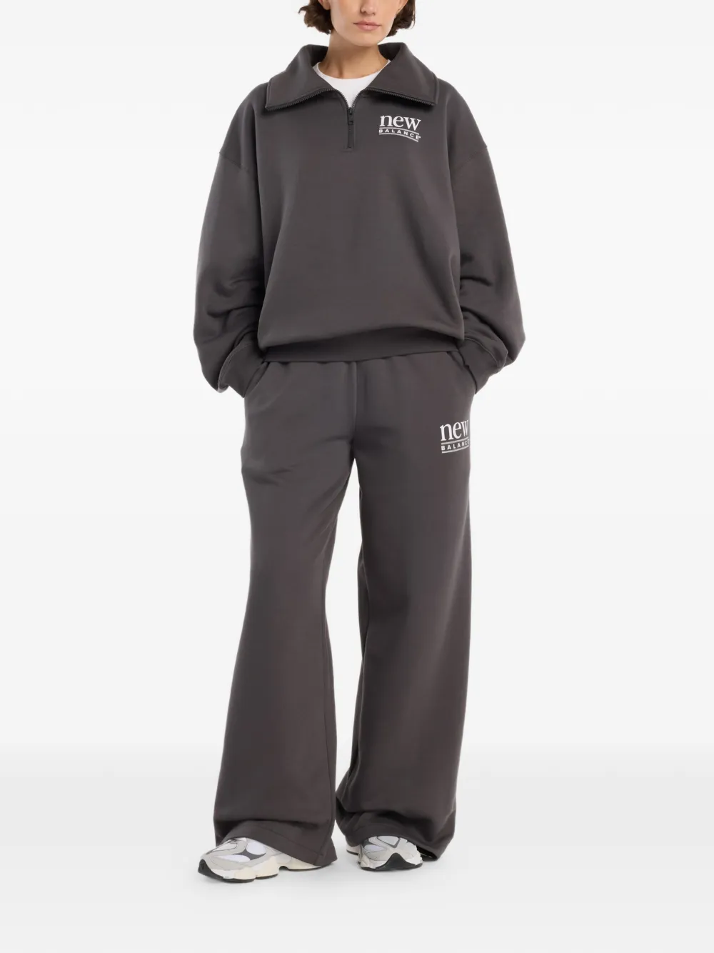  New Balance Drawstring Fleece Trousers - Grey 