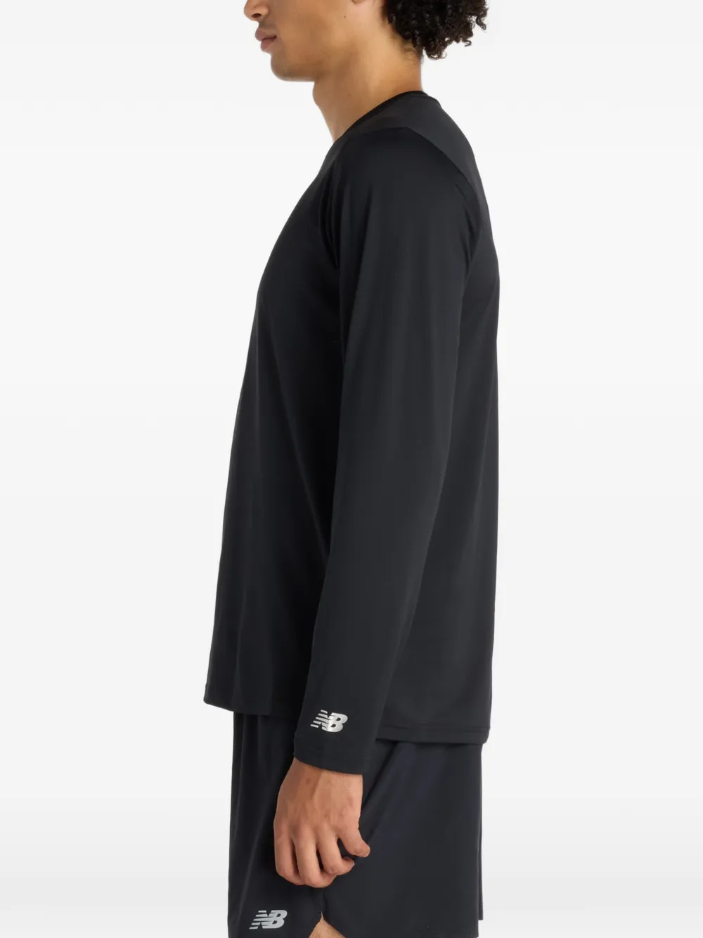 New Balance Reflecterend T-shirt met lange mouwen Zwart