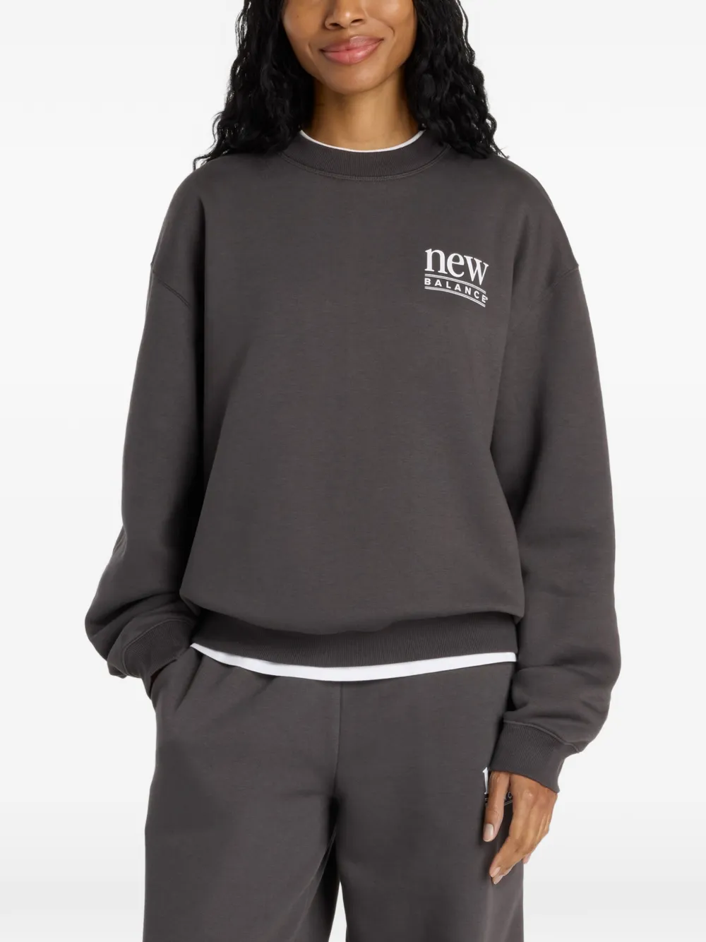 New Balance logo-detail crew-neck sweatshirt - Nero