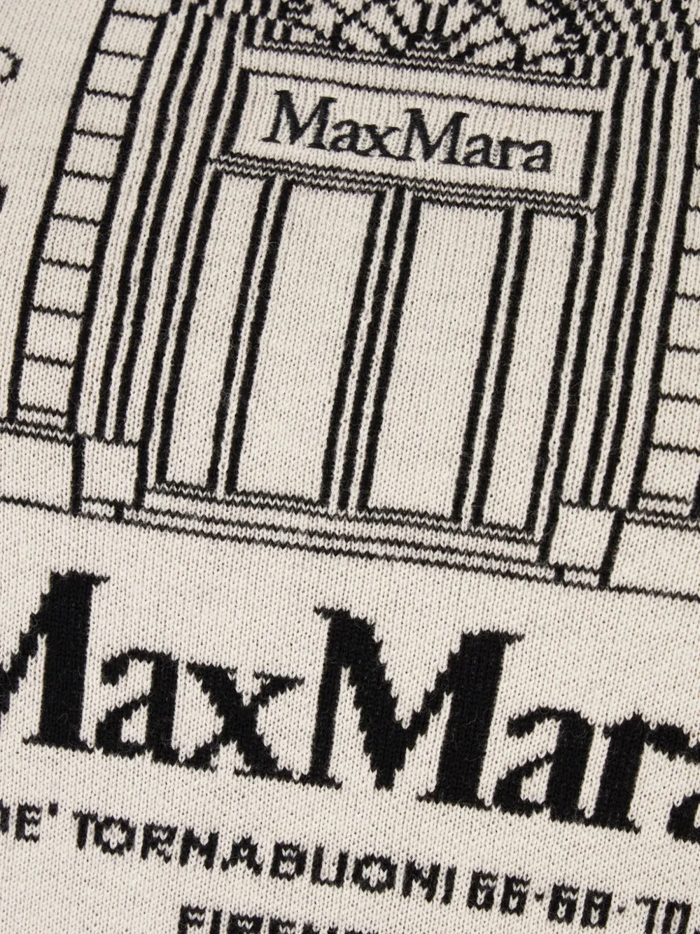 's Max Mara Maglieria Graphic Print Knitted Top - Neutrals 