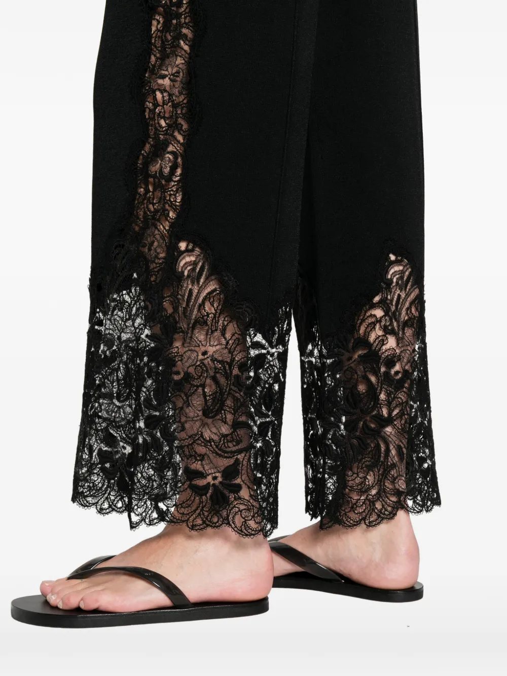 Ermanno Scervino Broek met kant Zwart