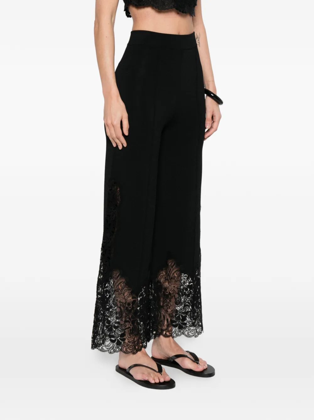 Ermanno Scervino Broek met kant Zwart