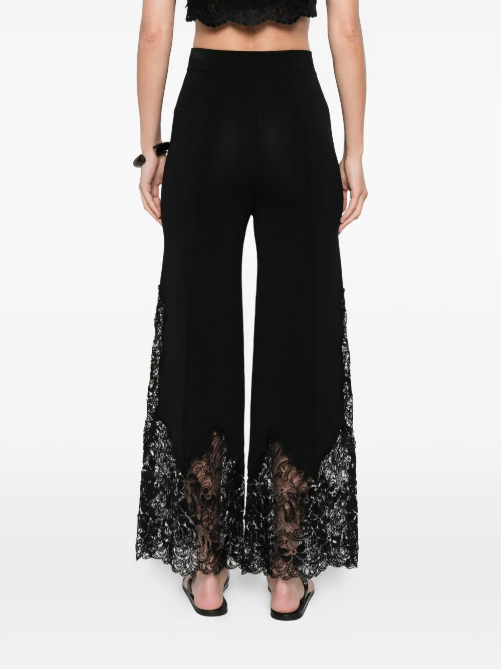 Ermanno Scervino Broek met kant Zwart