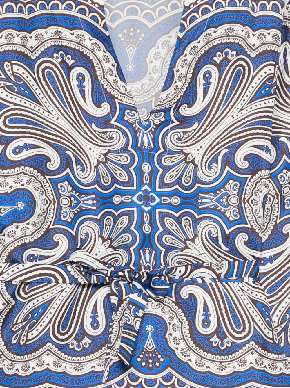 P.A.R.O.S.H. Skindy blouse met paisley-print en gestrikte taille Wit