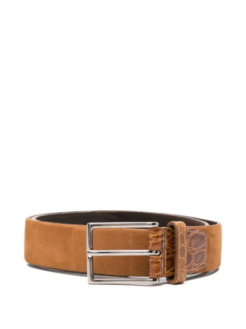 Orciani suede crocodile belt