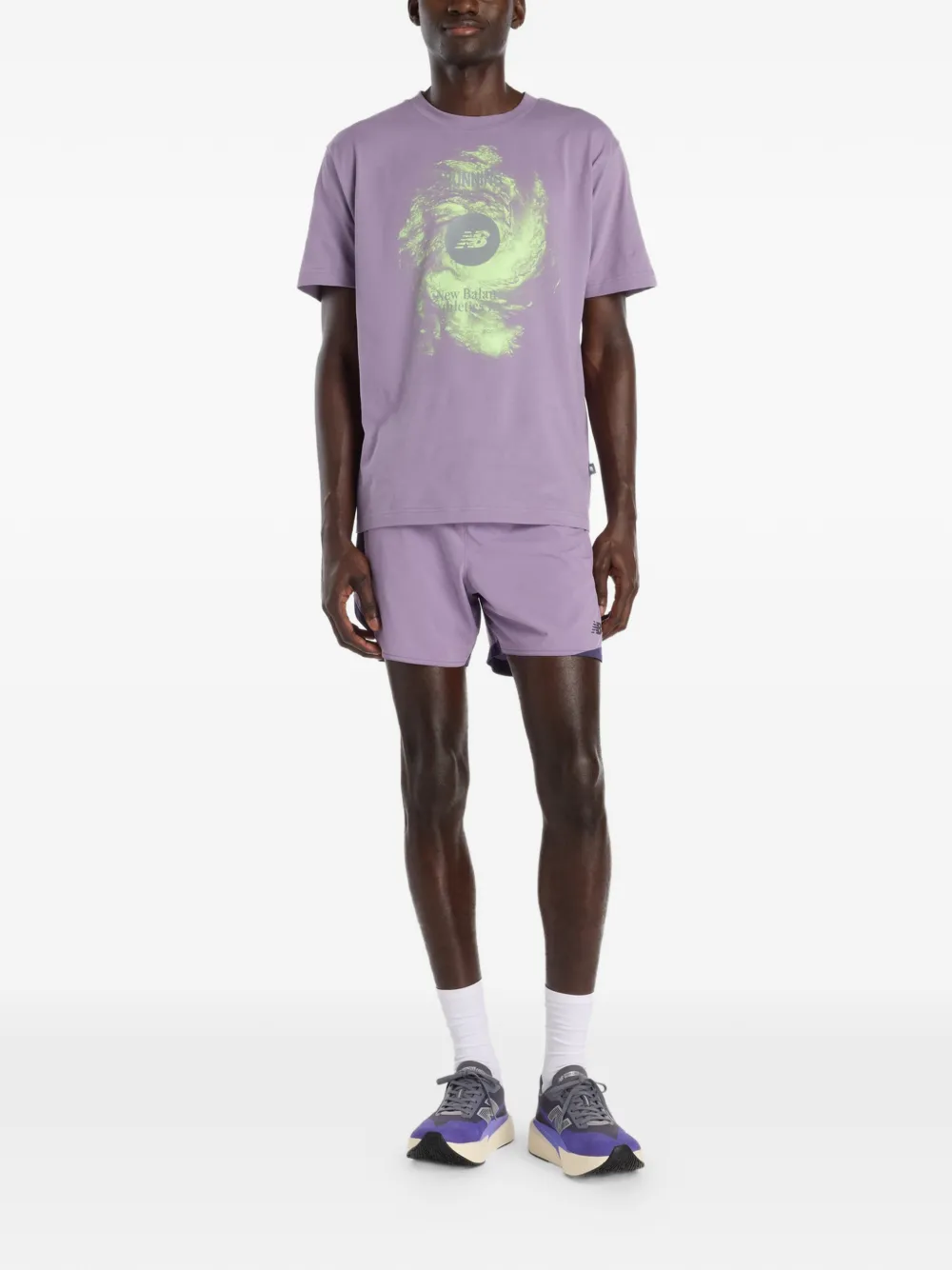 New Balance T-shirt met grafische print Paars