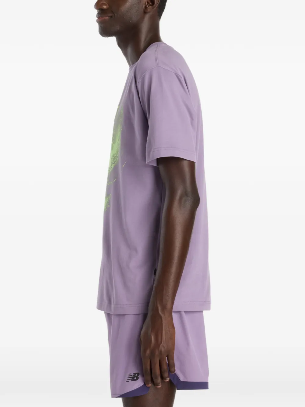 New Balance T-shirt met grafische print Paars