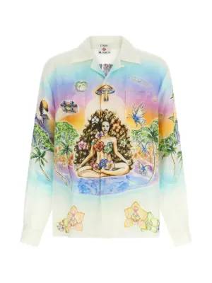 Casablanca Aloha ロングスリーブ シャツ | ホワイト | FARFETCH JP