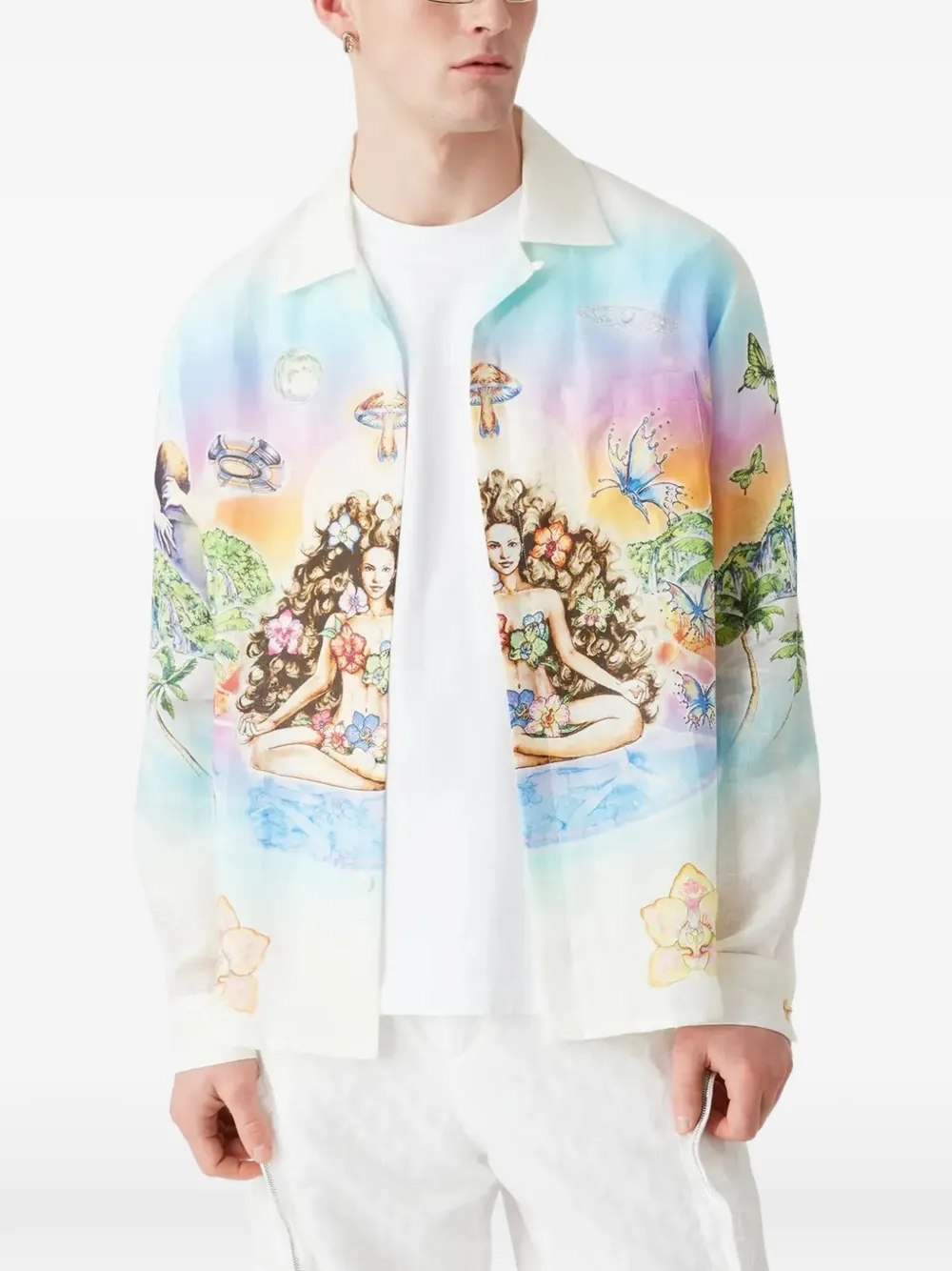 Casablanca Overhemd met print Wit