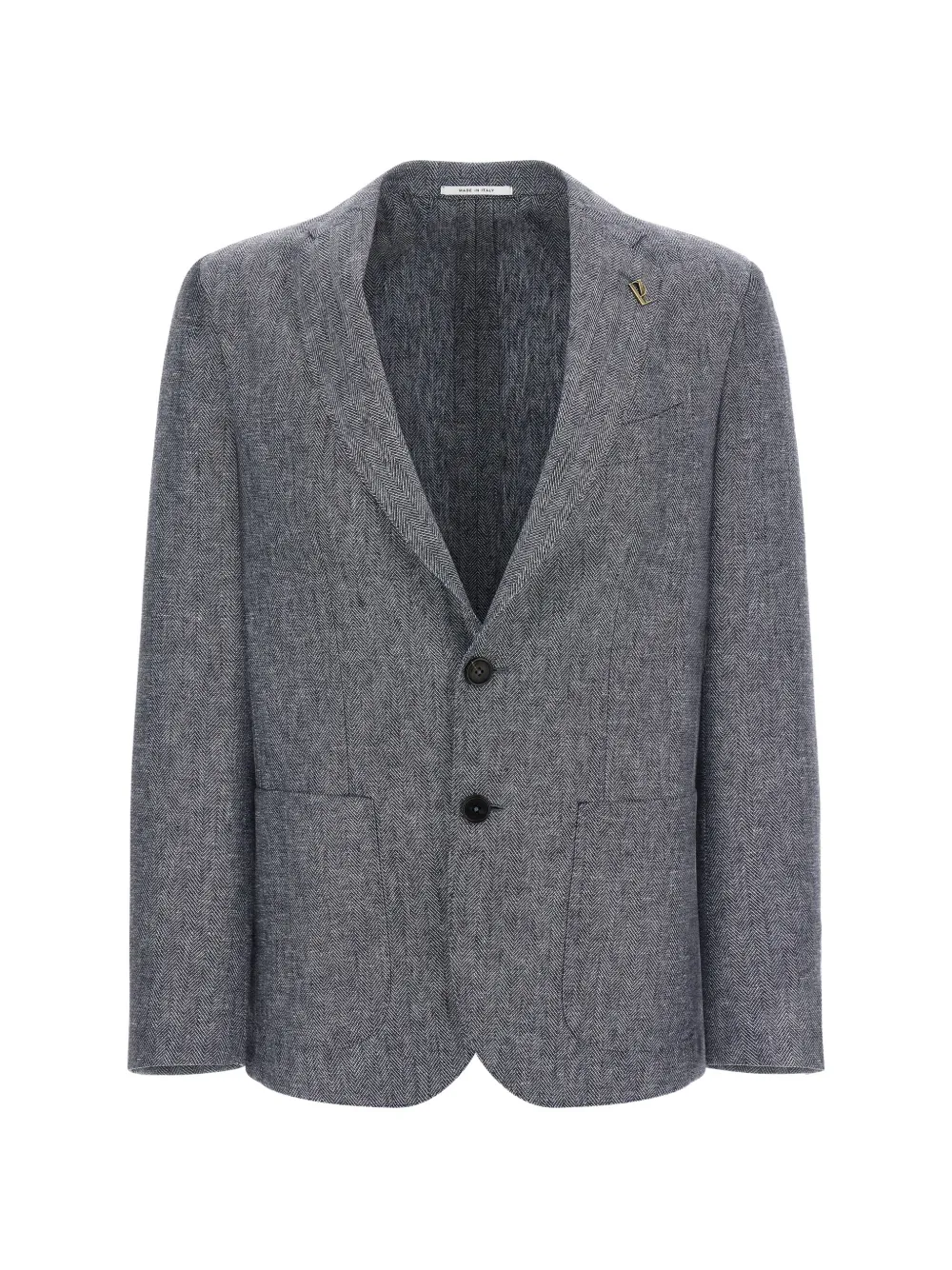 Pal Zileri chevron-pattern single-breasted blazer - Blu