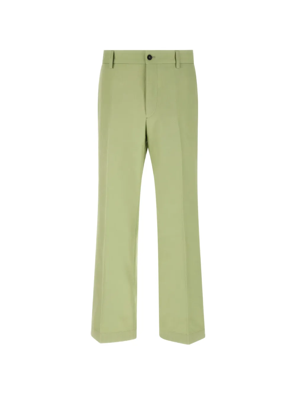 Prada stretched pleat poplin trousers - Grün