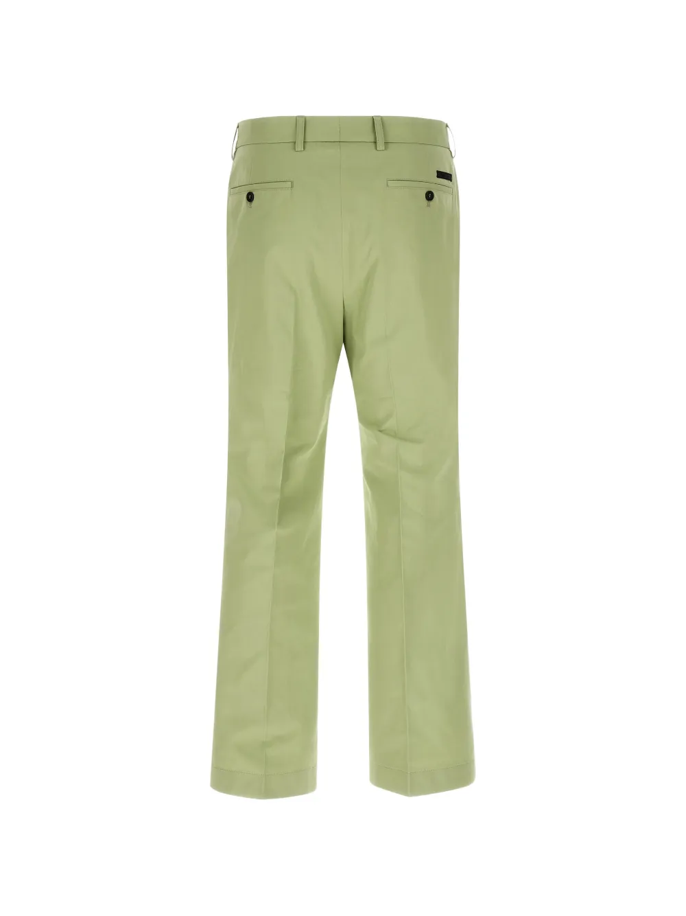  Prada Stretched Pleat Poplin Trousers - Green 