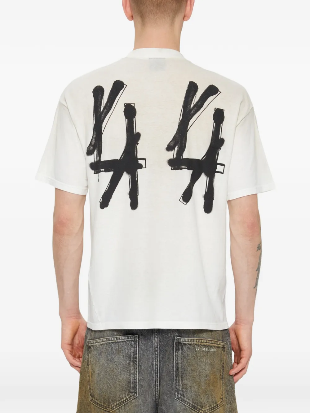 44 LABEL GROUP Jersey T-shirt Beige