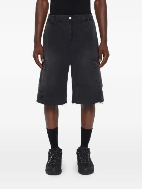 44 LABEL GROUP shorts con dobladillo deshilachado