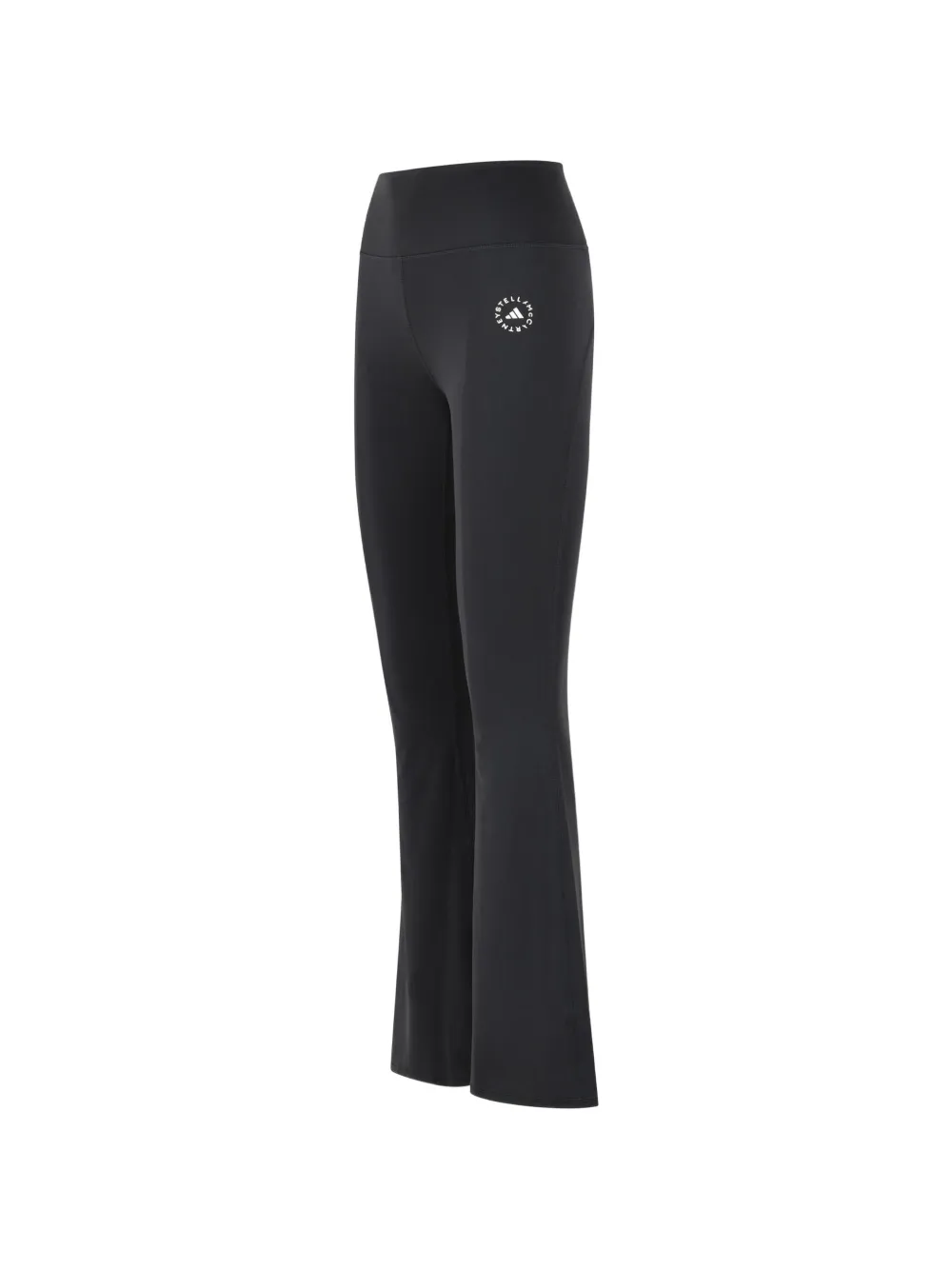 adidas by Stella McCartney Flared broek met contrasterende logo Zwart