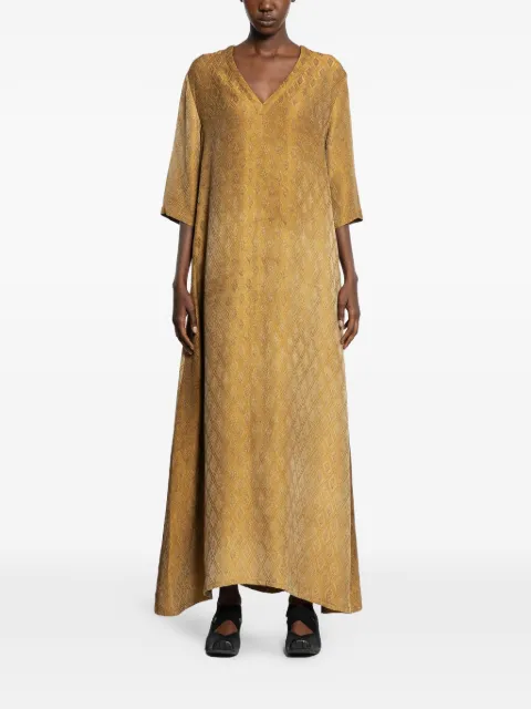 Uma Wang Apostle diamond-jacquard midi dress