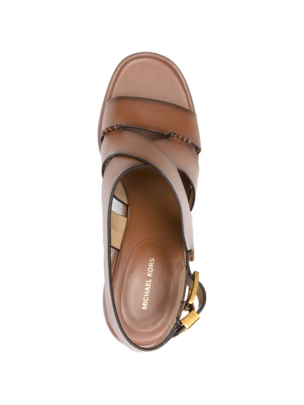 Michael Kors Raven sandalen met gekruiste bandjes Bruin