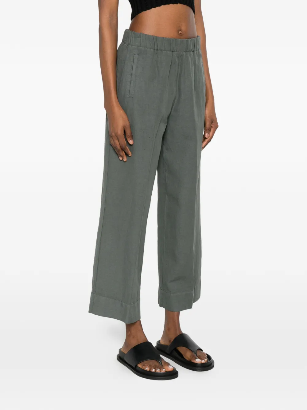 Rosso 35 Elasticated Trousers In Green