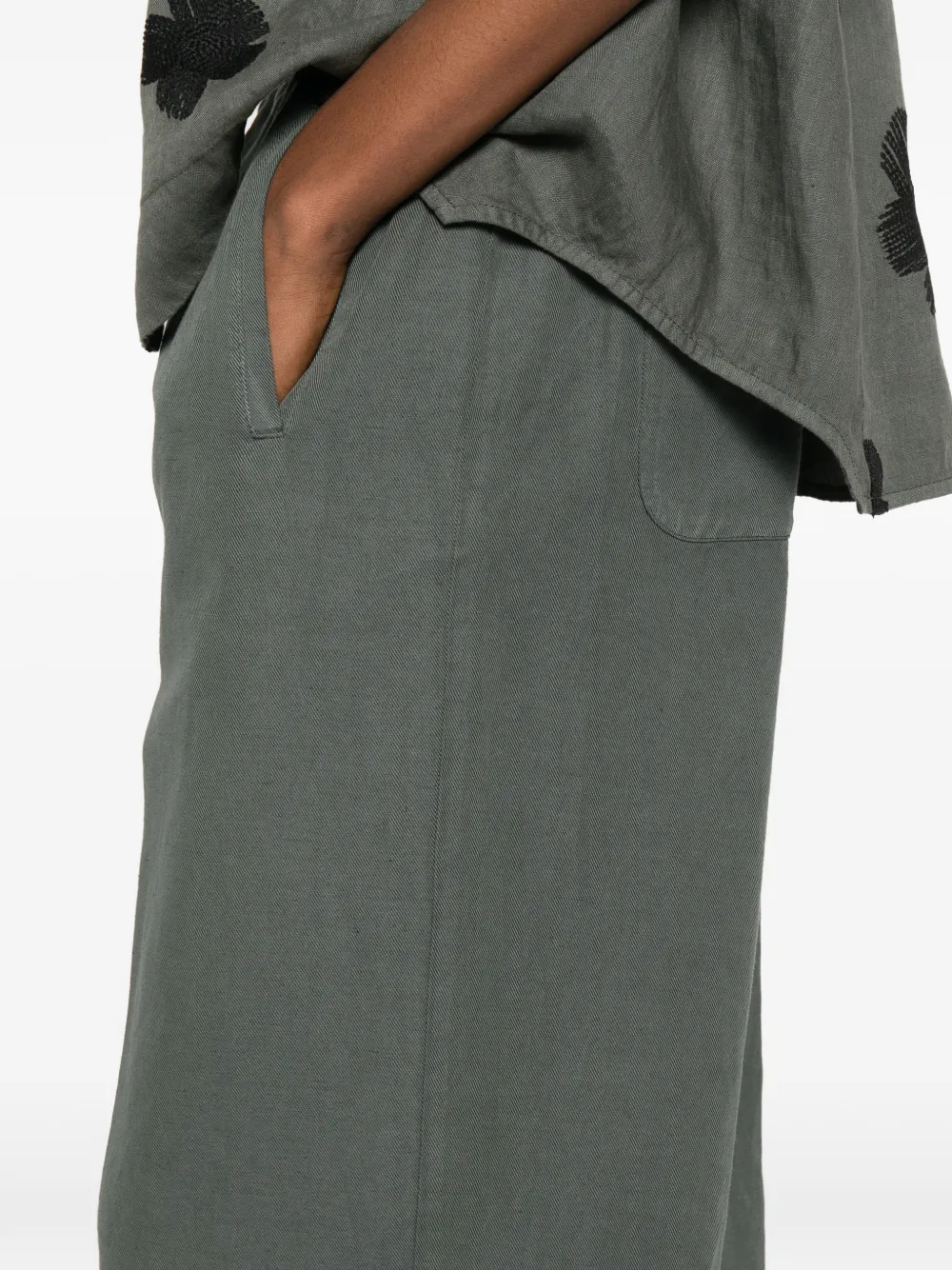 Rosso 35 Elasticated Trousers In Green