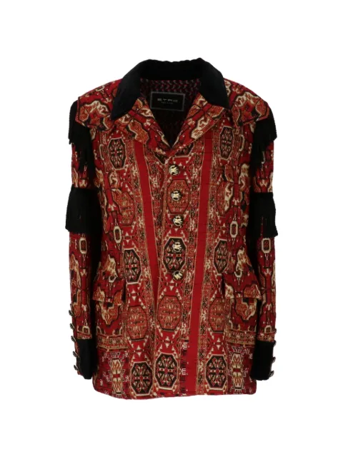 ETRO fringed jacquard jacket