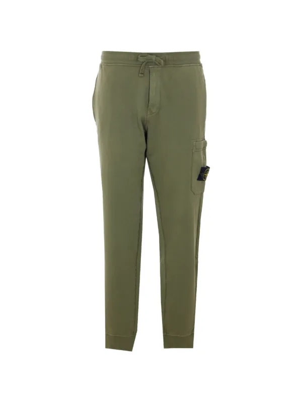 Stone Island 6200010 Organic Cotton Sweat Pants in Green