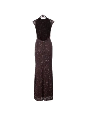 green emerald velvet dress Alyce Paris 4655