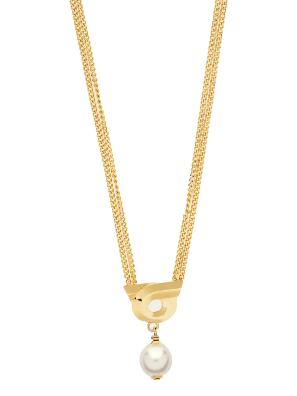  Ferragamo Gancini Pearl Necklace - Gold 