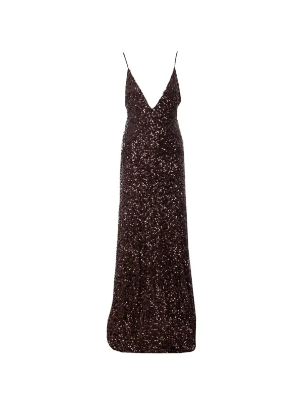 Aniye By Sequin spaghetti-strap Maxi Dress | Brown | FARFETCH GE Aniye By Sequin spaghetti-strap Maxi Dress | Brown | FARFETCH GE