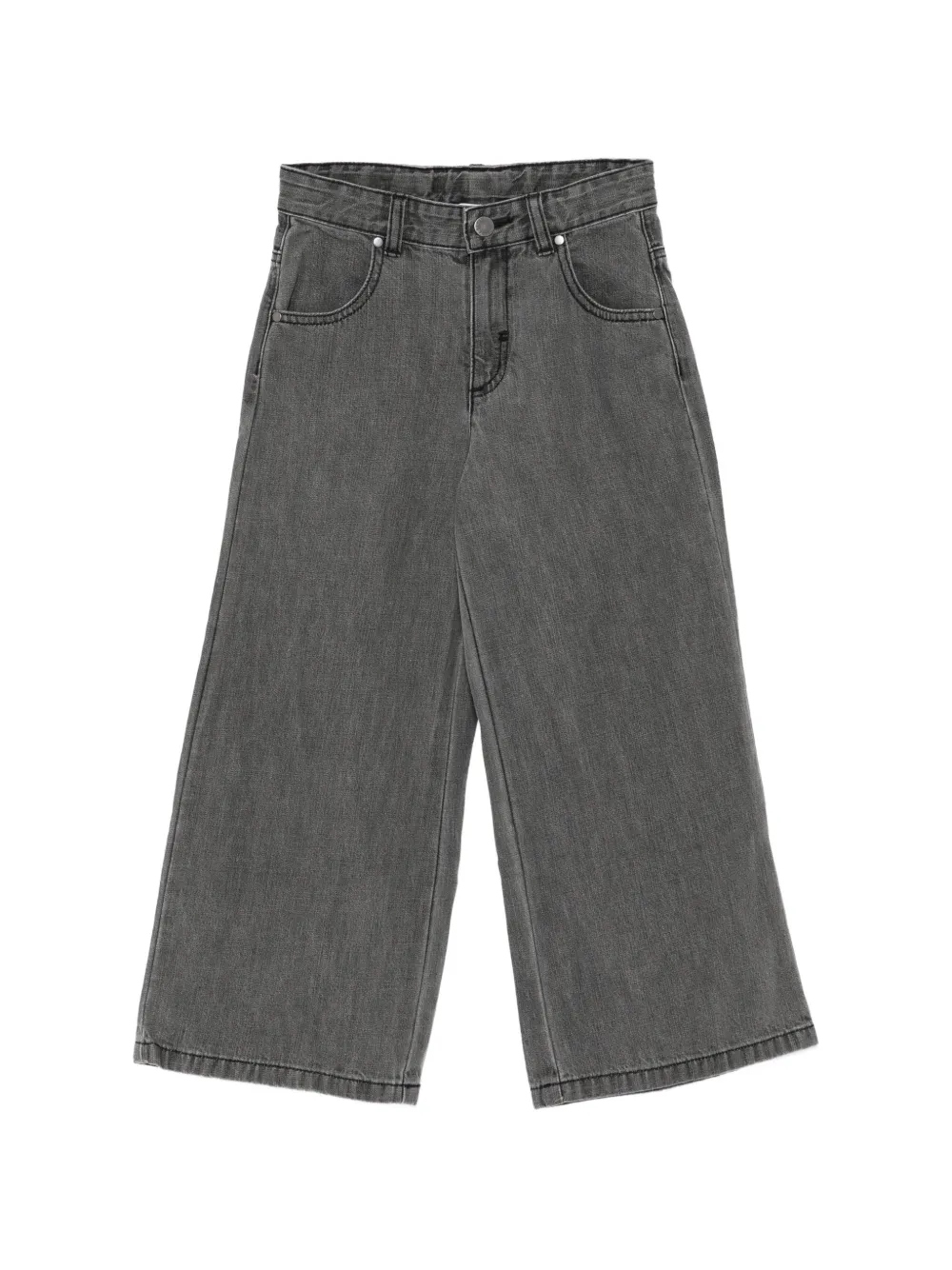 Stella McCartney Kids straight leg denim trousers - Grigio