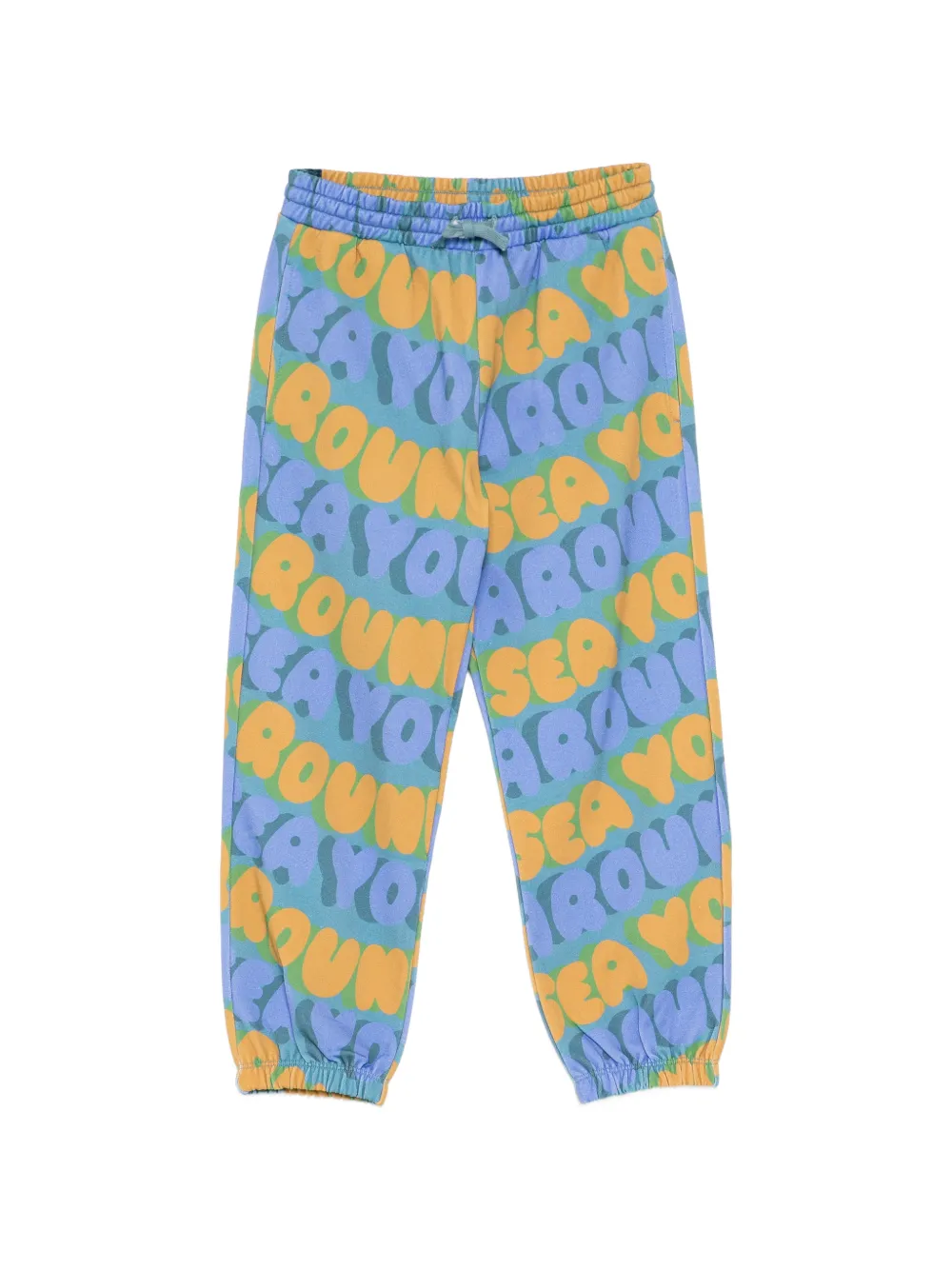 Stella McCartney Kids text-print trousers - Blu