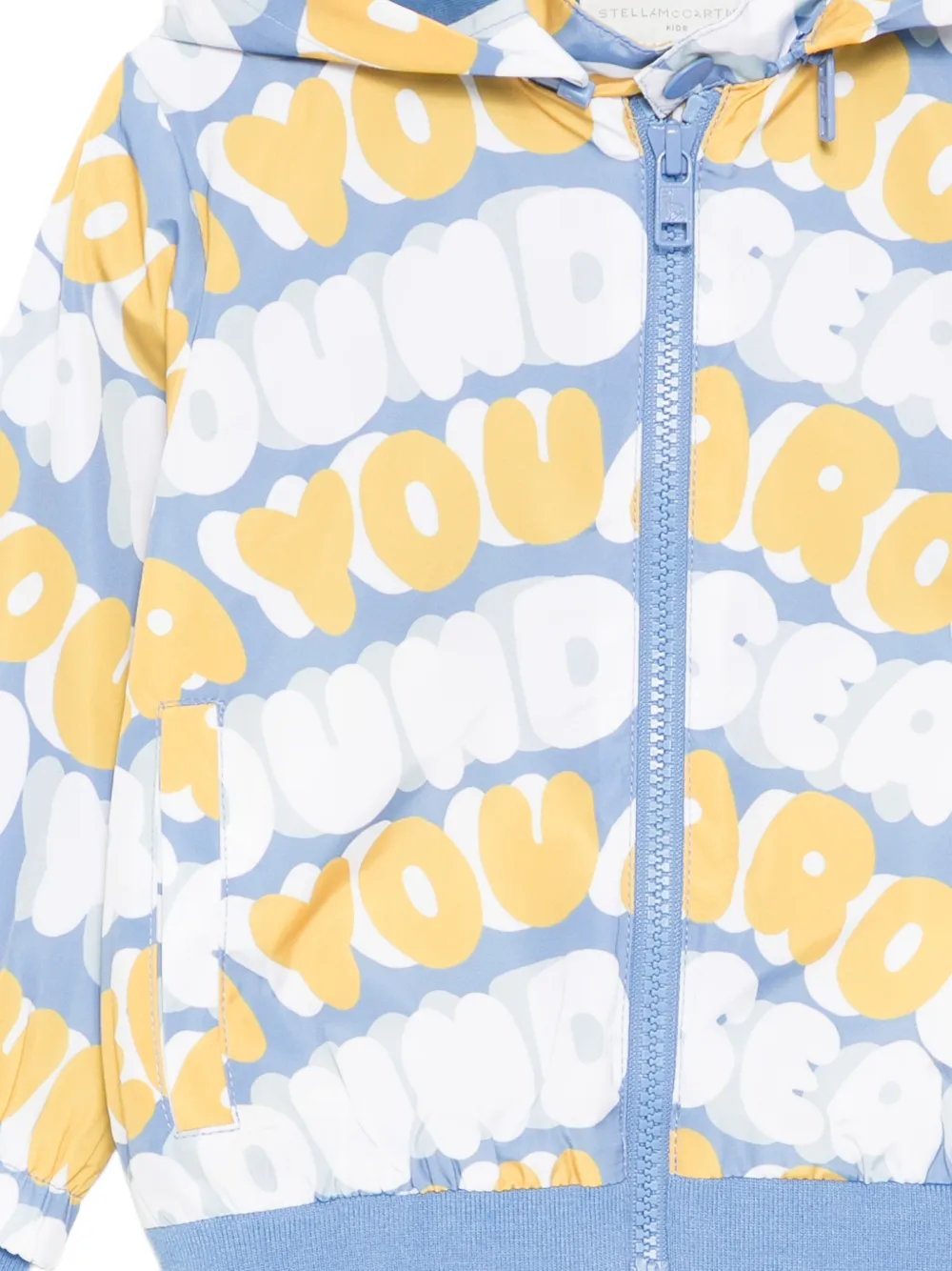 Stella McCartney Kids Jack met capuchon en grafische print Blauw