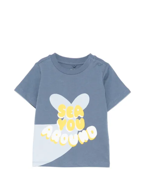 Stella McCartney Kids playera con eslogan estampado