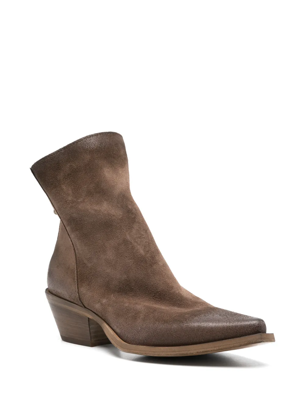 Metisse DX2215 rear-zip pointed boots Bruin