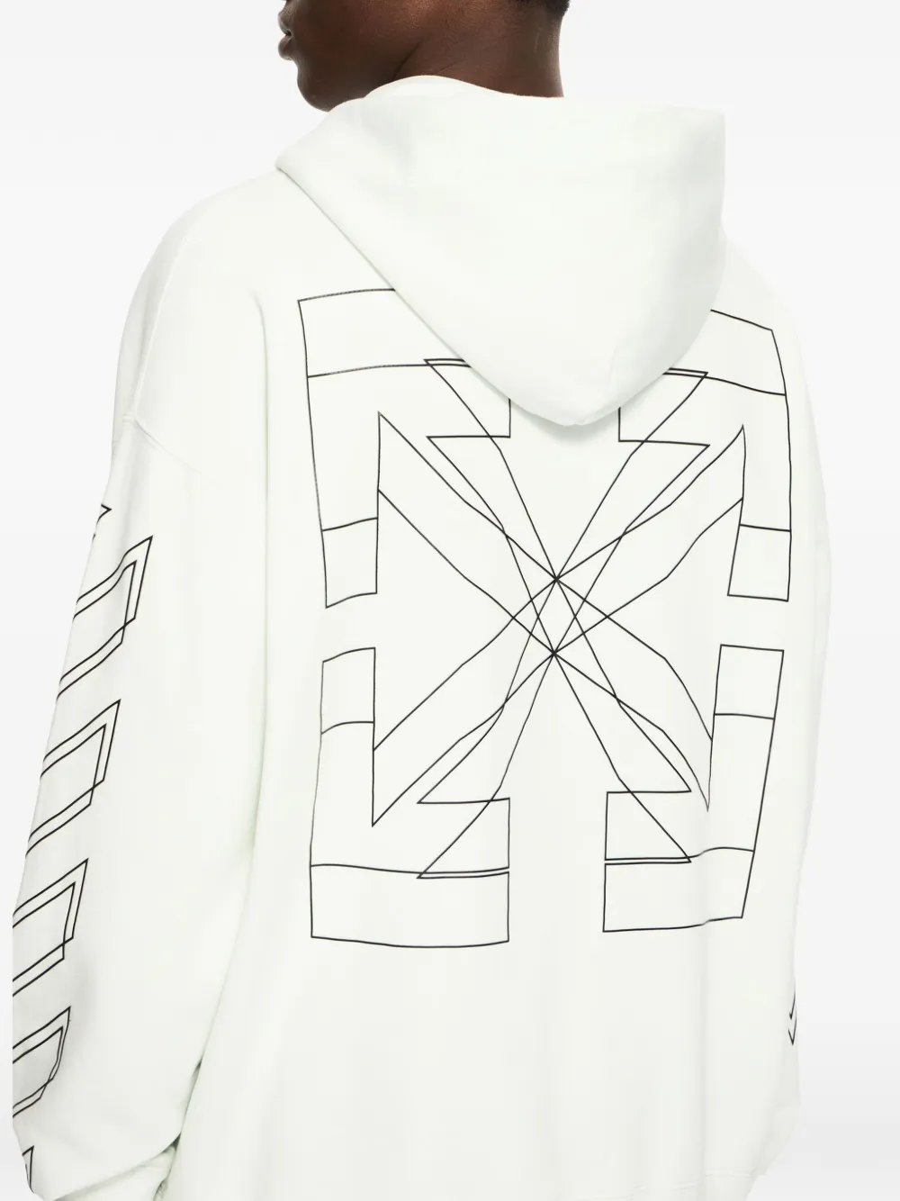 Off-White Hoodie met logoprint Beige