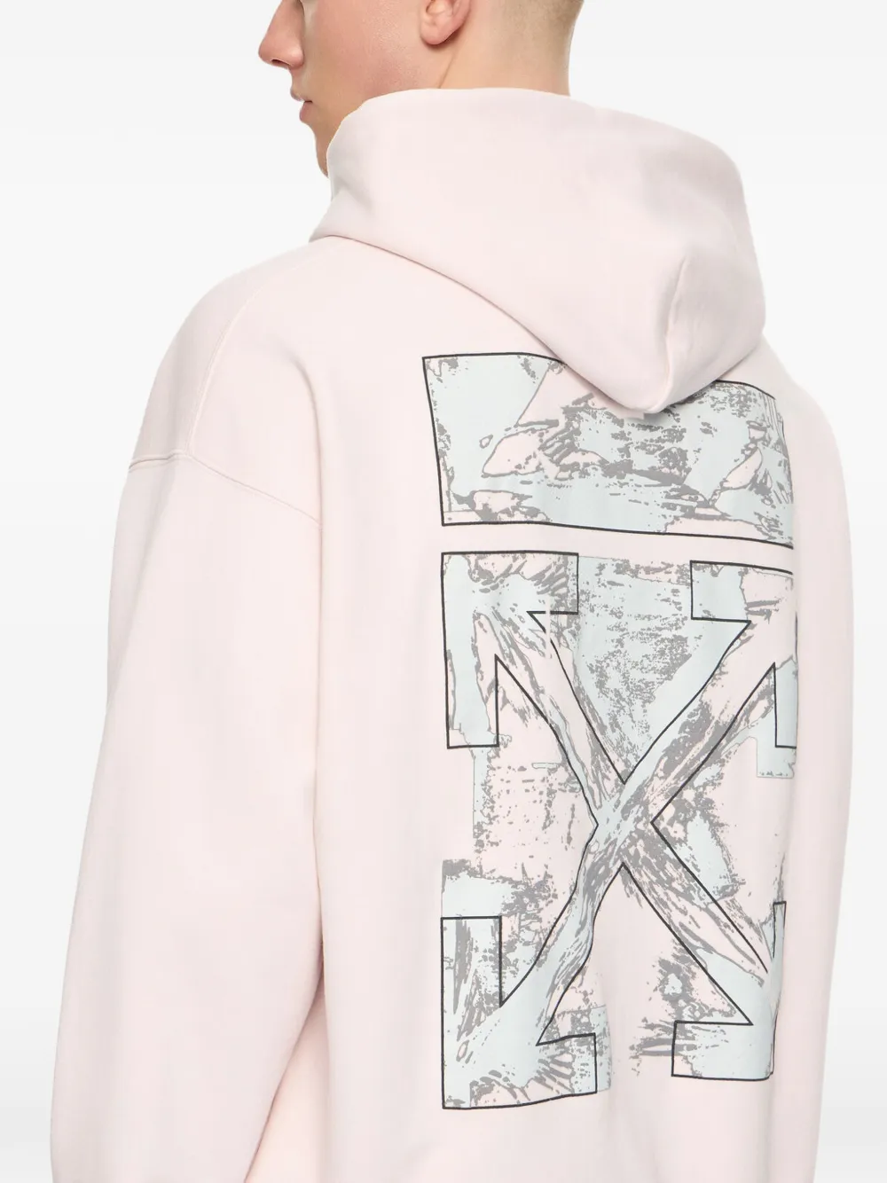Off-White Paint Arrow Skate hoodie Roze