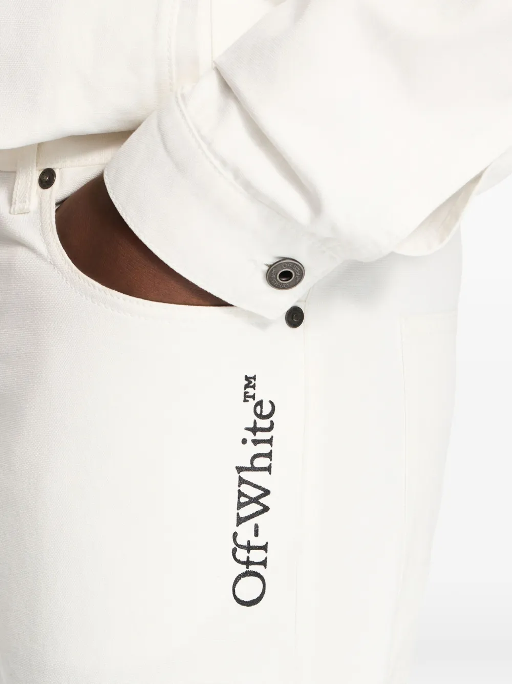 Off-White Half Arrow Slim broek Wit