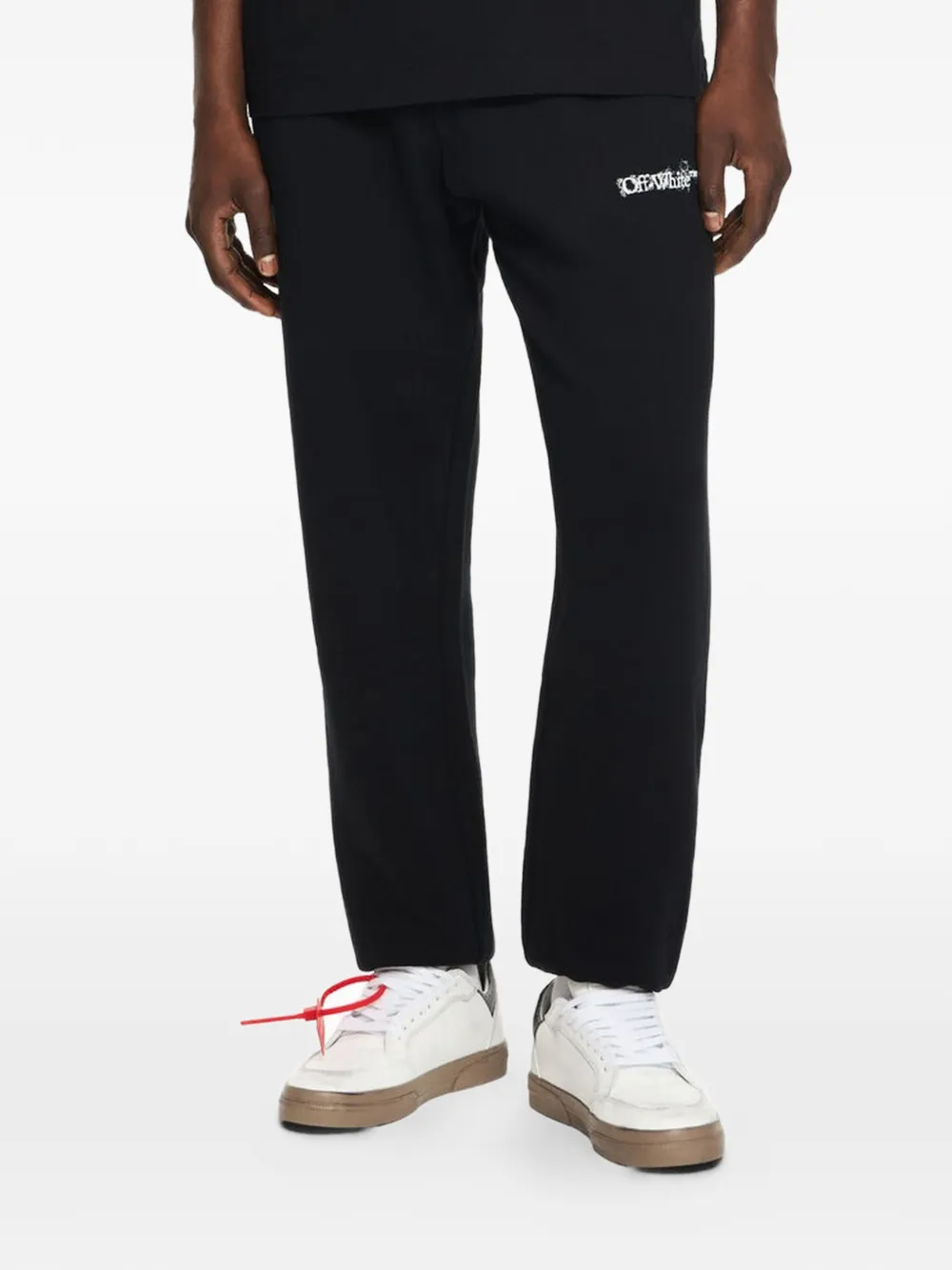 Off-White heraldic arrow cuffed track pants - Bianco