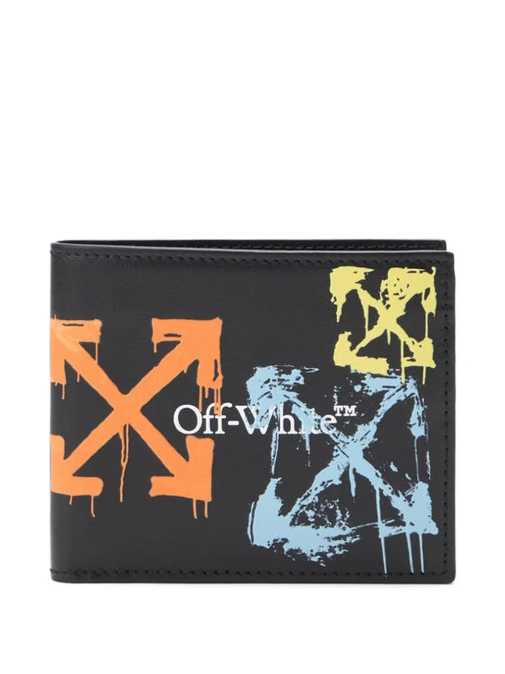Off-White Bookish Arrow Spray bi-fold wallet - Nero