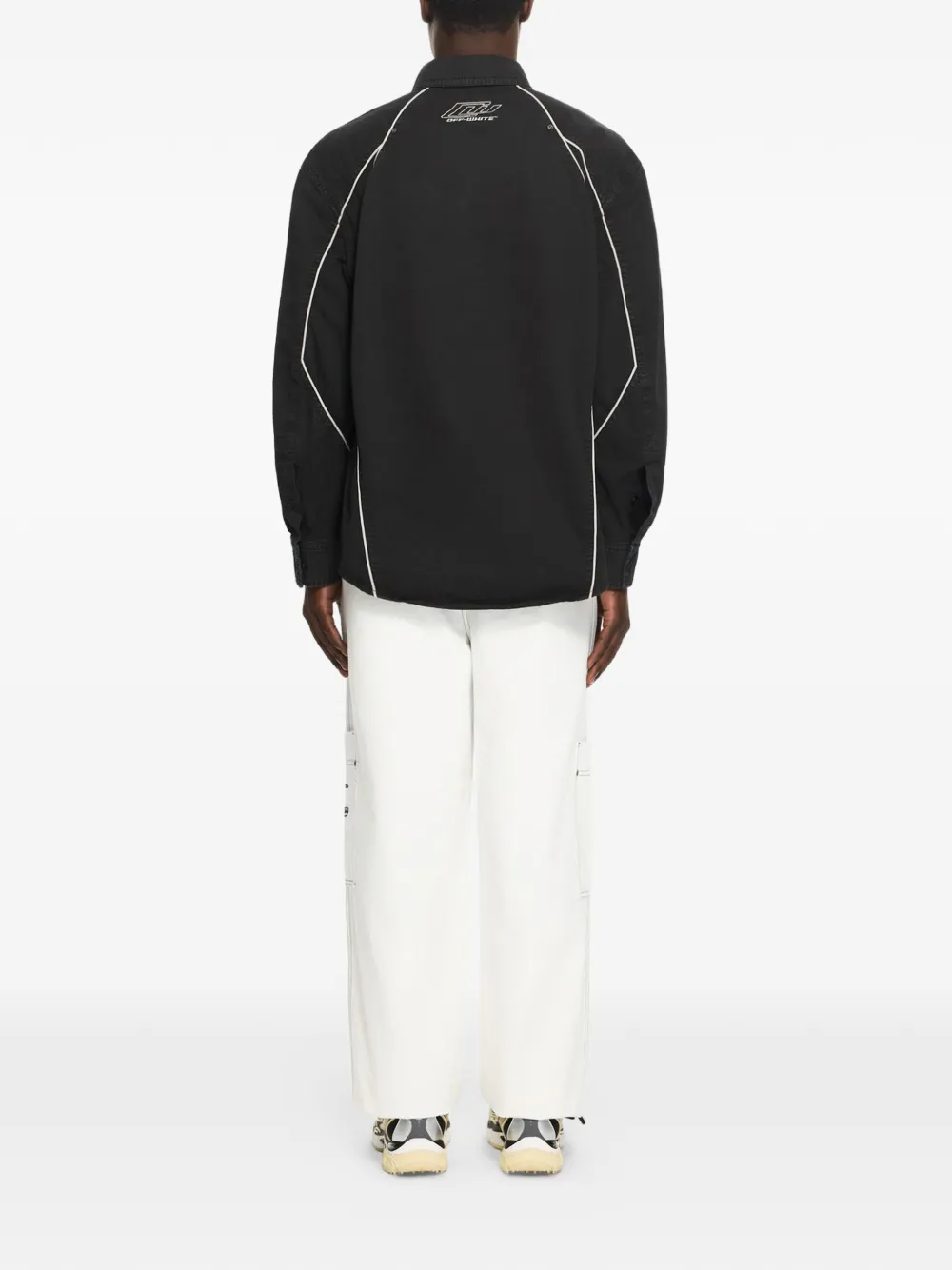 Off-White Owr katoenen overhemd met afwerking Zwart