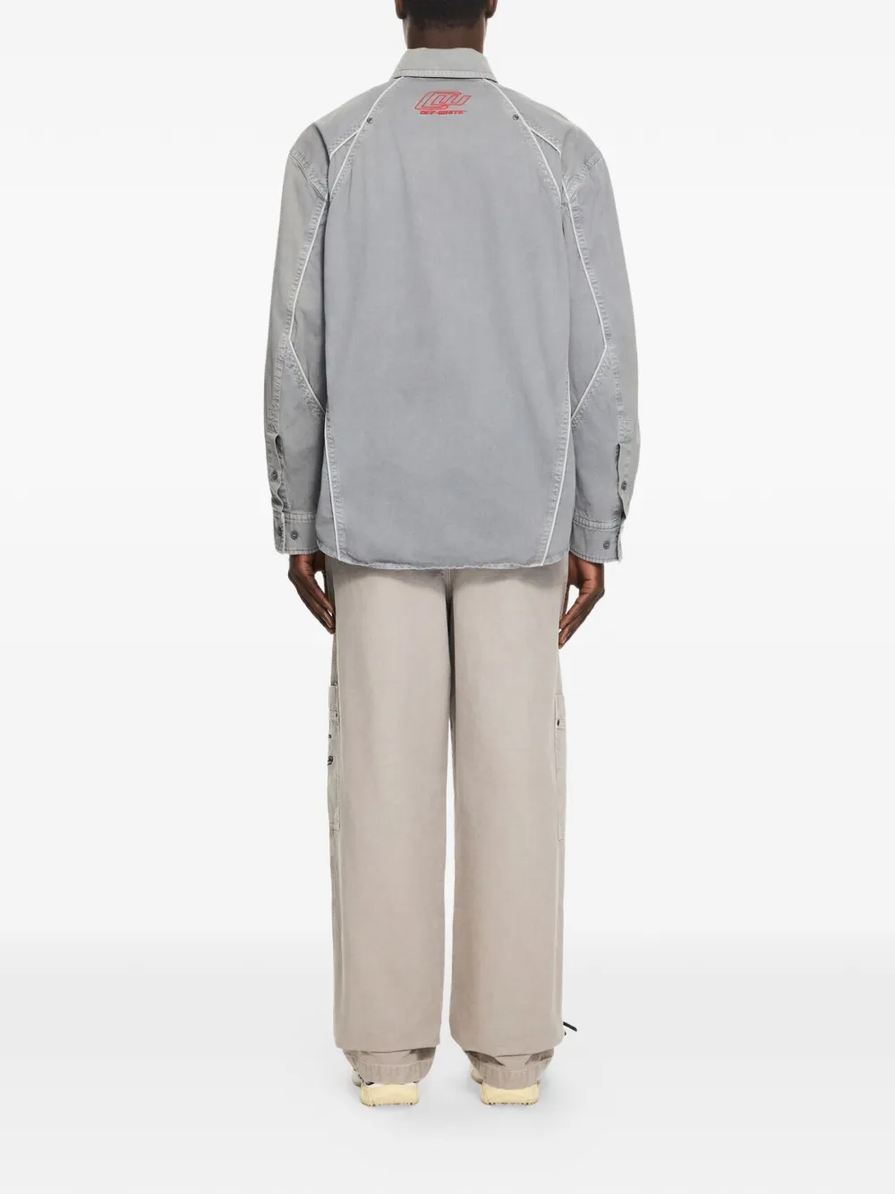 Off-White Shirtjack met afwerking Grijs