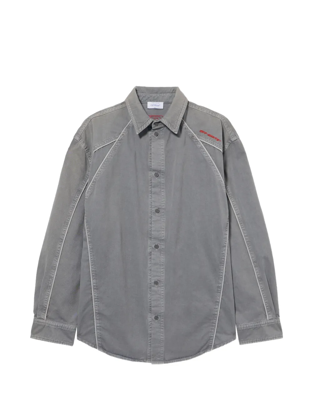 Off-White Shirtjack met afwerking Grijs