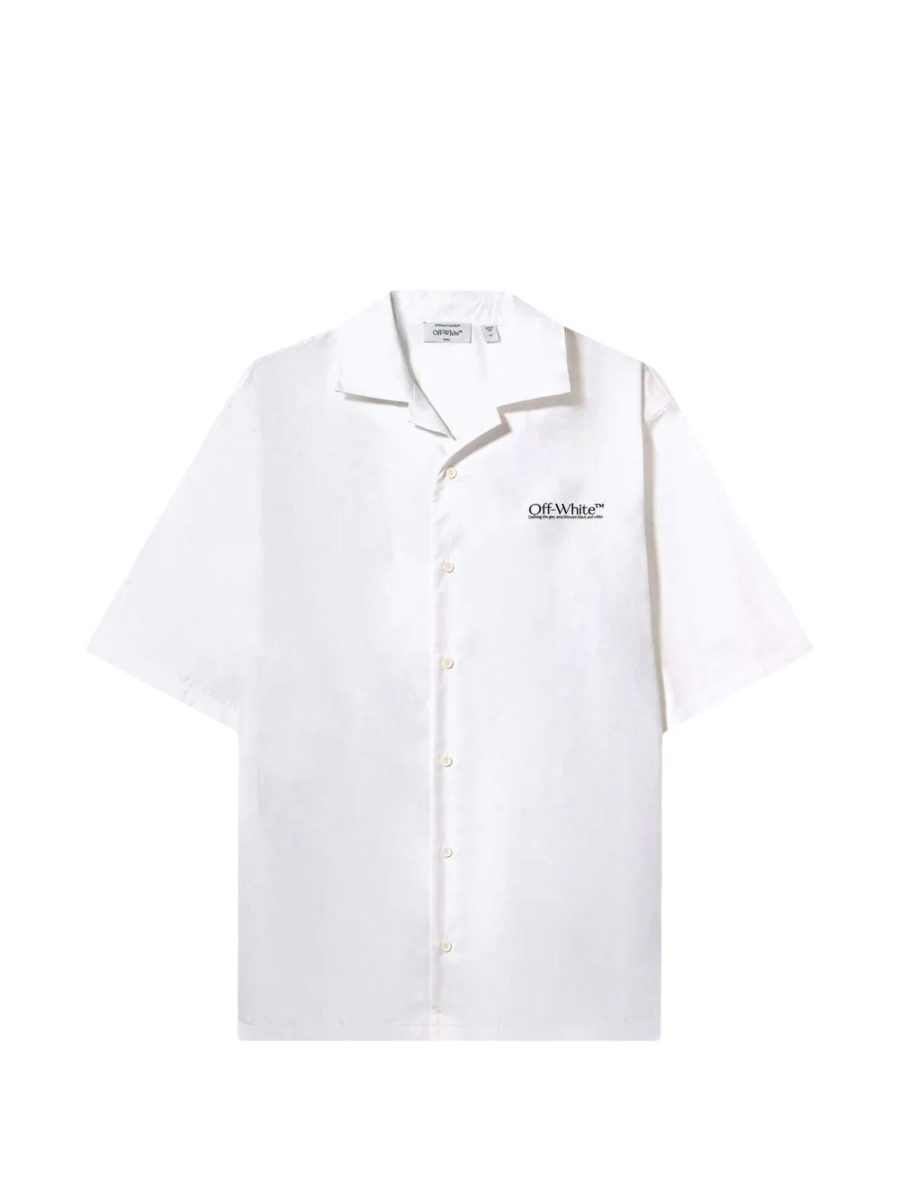 Off-White Circle Off Popl Bowl cotton shirt - Bianco