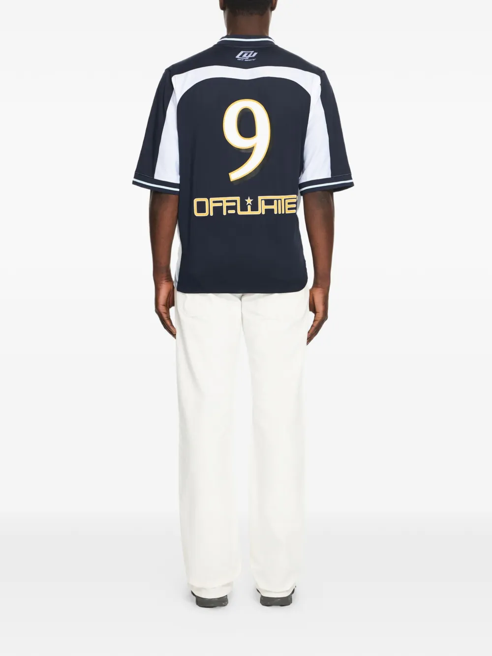 Off-White T-shirt met logoprint Blauw