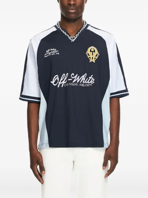 Off-White Royal Team Soccer V-neck T-shirt